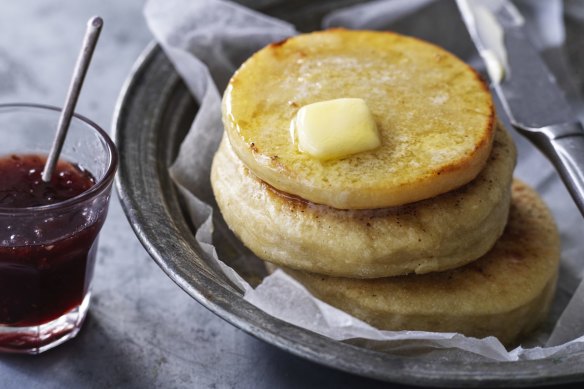 Dan Lepard's easy English muffins.