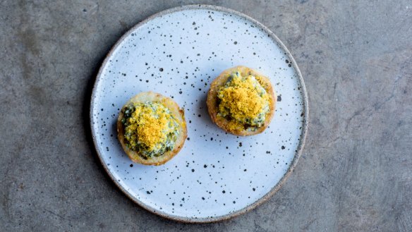 Whitebait, egg and butter. 
