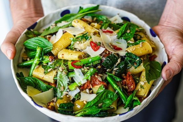 Raid the deli cabinet for this adaptable pasta salad.