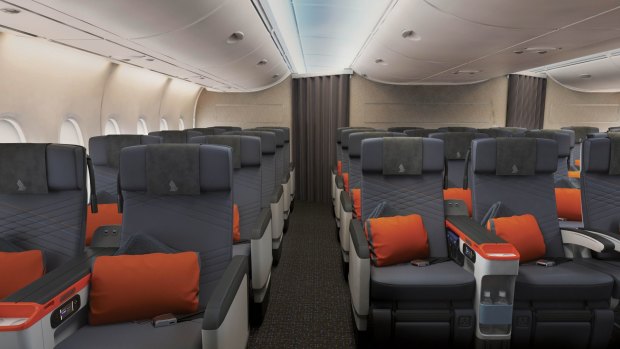 Singapore Airlines' premium economy cabin.