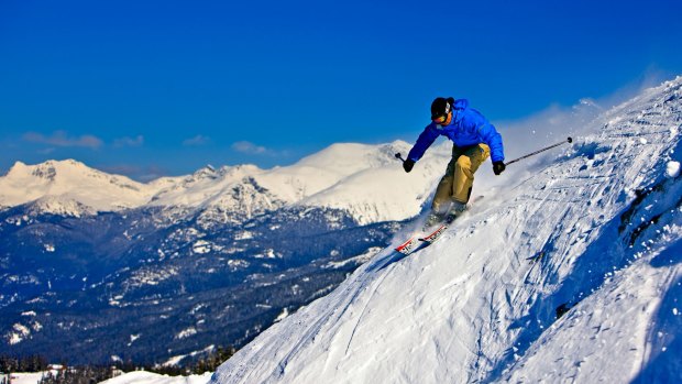 The upper slopes of Whistler Mountain, Whistler, British Columbia, Canada. 