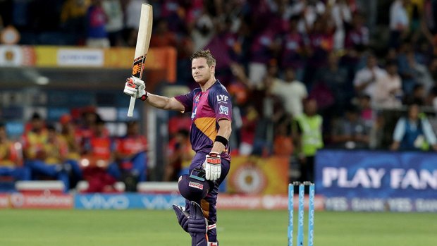 Heavy load: Steven Smith played for the Pune Supergiants in this season's IPL before leaving early with a wrist injury.