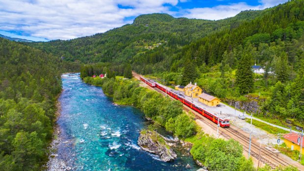 Oslo-Bergen in Norway is one of Europe's most scenic train trips.