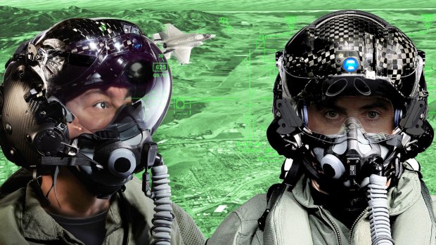 Heads up: A composite image showing the latest F-35 Helmet Mounted Display System.