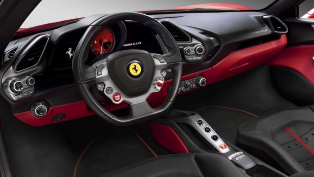 The 488's interior is similar to its predecessor, the 458 Italia.