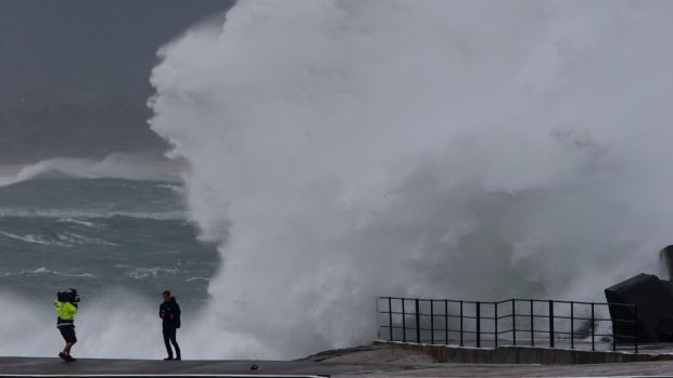 Wollongong Harbour copped a battering during the May 2015 east coast low.