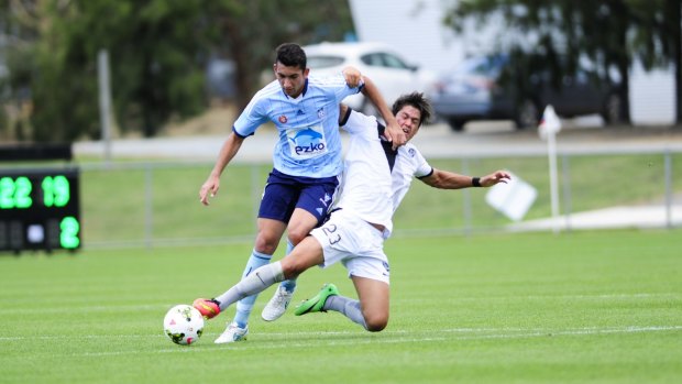 A-League ambitions: Sydney FC NYL defender George Timotheou wants to aim for higher honours next season.