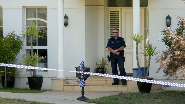 The scene in Summerhill Terrace Highton where human remains were discovered.