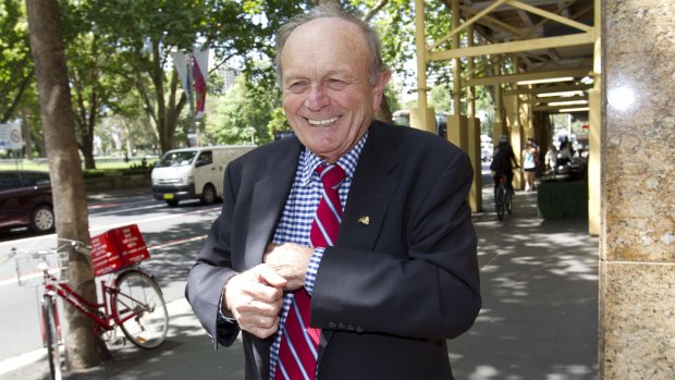 'What more do you want?' ... Gerry Harvey arriving at the Harvey Norman AGM in Sydney.