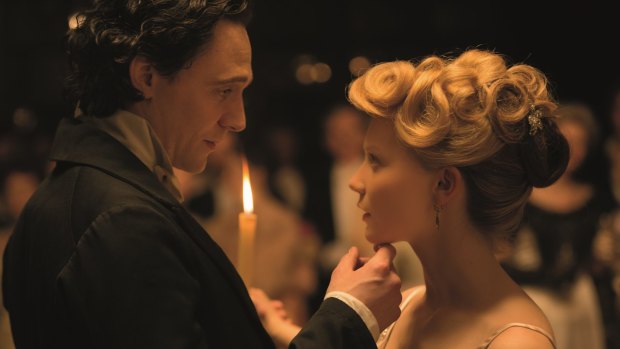 Mysterious figure: Thomas Sharpe (Tom Hiddleston) and Edith Cushing (Mia Wasikowska) enjoy their 'Cinderella moment' in <i>Crimson Peak</i>.