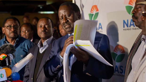 Opposition leader Raila Odinga says hackers infiltrated the database of Kenya's election commission.
