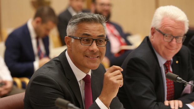 Ahmed Fahour and John Stanhope appeared before Senate Estimates in early 2017 to explain high salaries at the government-owned company. 