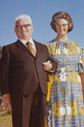 Pat Campbell and his wife, Frances, at a family wedding in 1974. 