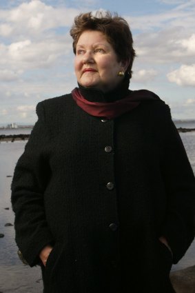 Joan Kirner on the beach near her home in Williamstown.