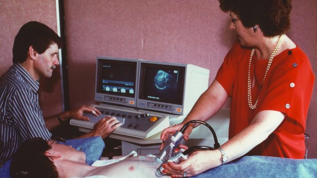 Kaye Griffiths conducts a training scan. 
