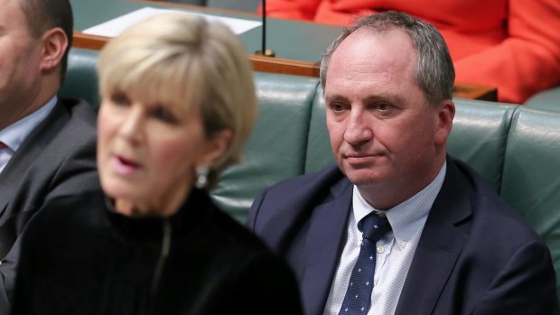 Minister for Foreign Affairs Julie Bishop and Deputy Prime Minister Barnaby Joyce.