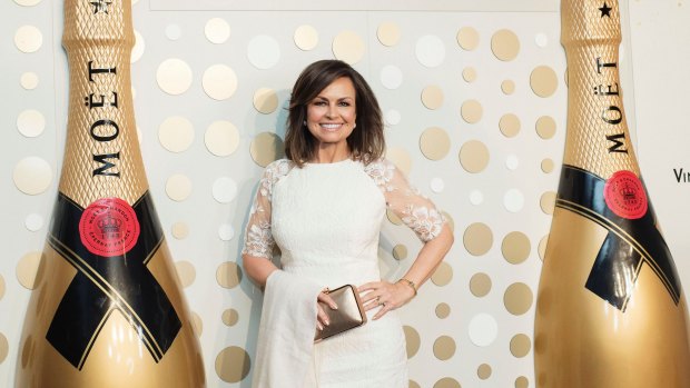 Celebrating in style: Lisa Wilkinson steps out to her first public appearance for Moët & Chandon after quitting Nine at the Opera House on Friday.