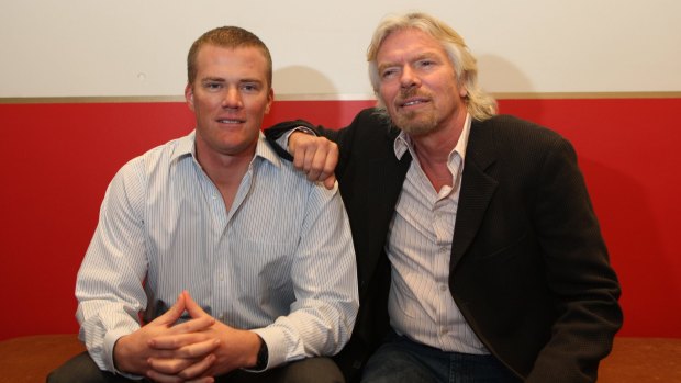 Sir Richard Branson and former Virgin Group executive David Baxby.