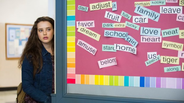 Katherine Langford stars in the series <I>13 Reasons Why</I>, about a teenager who commits suicide. 