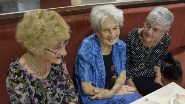 The three women reminisce about working together.