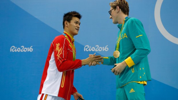 Controversy: Sun Yang and Mack Horton.