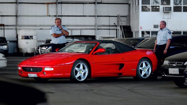 Tony Mokbel's Ferrari 355 Spider was impounded.
