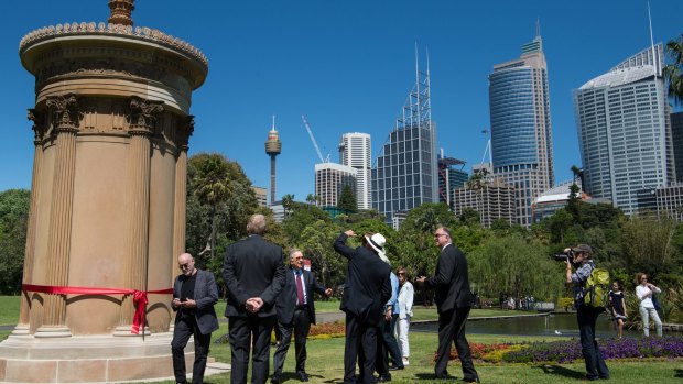 Lysicrates Monument unveiled at Sydney's Royal Botanic Gardens.