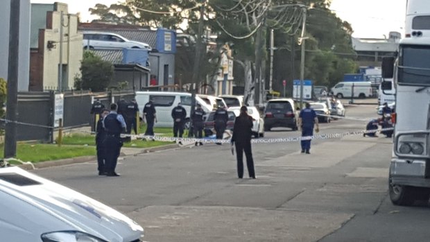 The scene of the shooting at Ilma St, Condell Park.