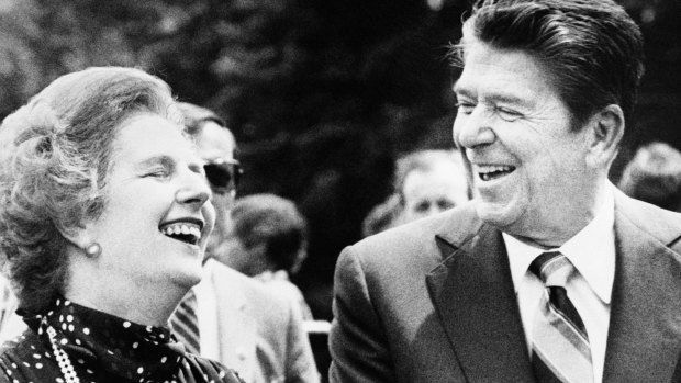 US President Ronald Reagan and British Prime Minister Margaret Thatcher pushed privatisation and deregulation.