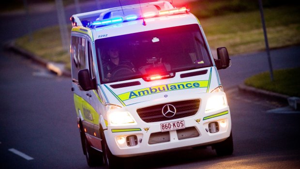 A man was killed and a woman injured when two motorcycles collided with a car.