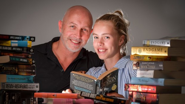 Rod Brooks and his daughter Madi, a year 7 student who was offered four school scholarships.