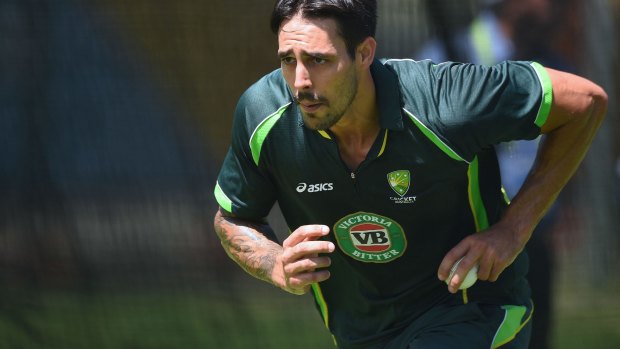 Threatening: A refreshed Mitchell Johnson is looking forward to tackling Sri Lanka. 