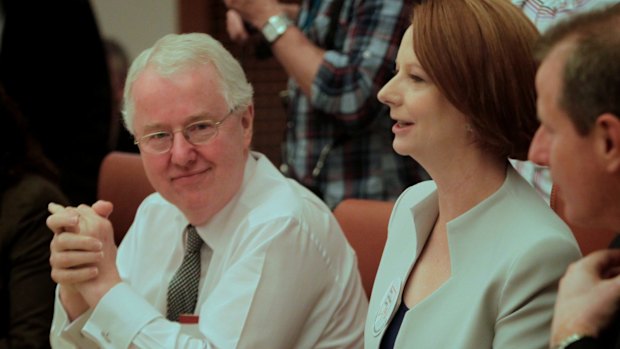 Australia's former top public servant Terry Moran with then prime minister Julia Gillard in 2011.