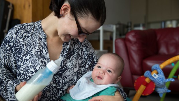 Isabel Wagner of Marrickville struggled to find her preferred baby formula for her son Alberto.