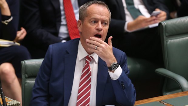 Opposition Leader Bill Shorten during question time on Thursday.