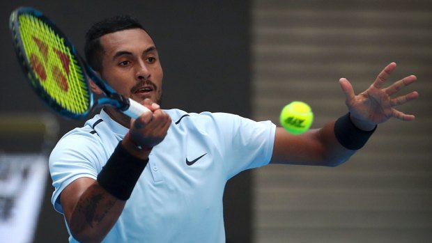 Momentum: Nick Kyrgios will next face the winner of the Alexander Zverev-Andrey Rublev match.