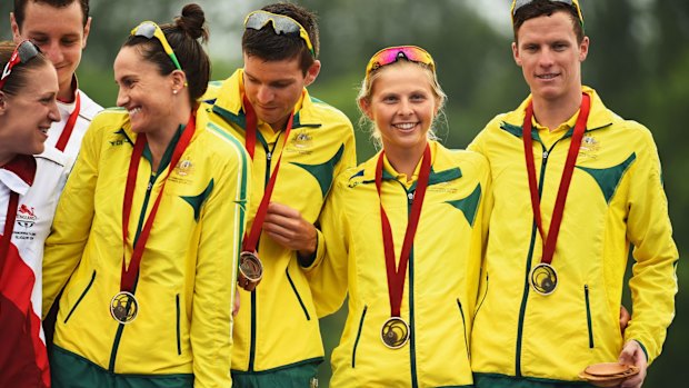 Australia takes bronze and redemption in mixed triathlon relay