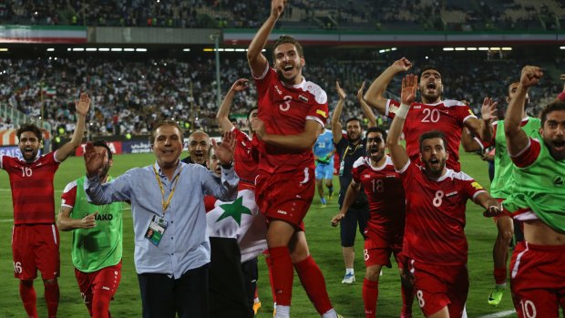Making a World Cup play-off prompted wild celebrations from the Syrian team and nation.