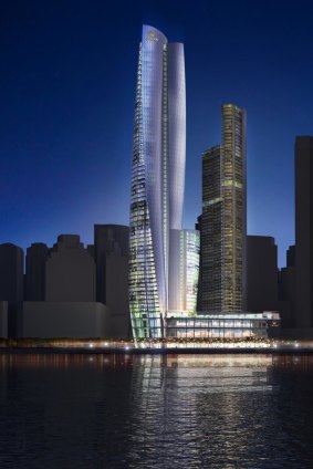 Artist's impression of Crown Sydney at Barangaroo.