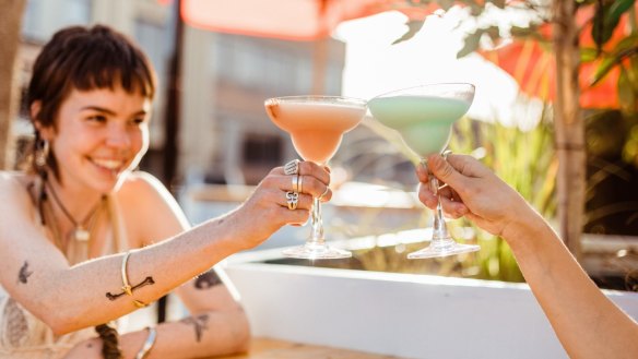 Frozen cocktails at Howler's Palm Springs-inspired summer pop-up.