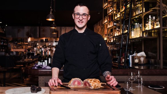 Chef Damiano Balducci from Eastside Bar & Grill in Chippendale, which serves a wintry black truffle-topped beef Wellington.