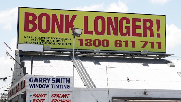 One of the offending billboards, on Parramatta Road. 
