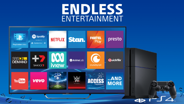 Sony claims PlayStation 4 is now the only box to offer all Australian SVOD services.