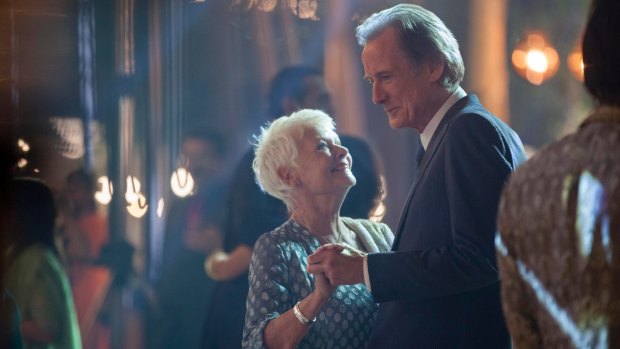 With Judi Dench in <i>The Second Best Exotic Marigold Hotel</i>.