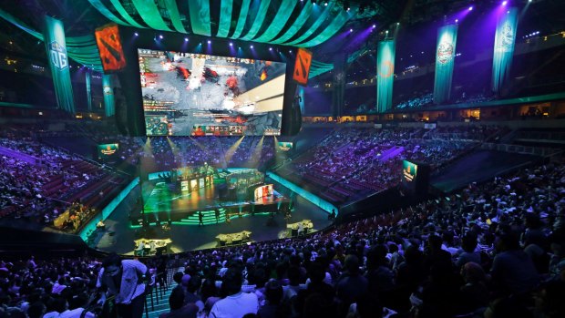 Strong competition: Five-person eSport teams faced off for a share of $24 million of prizemoney at the International Dota 2 Championships in August.