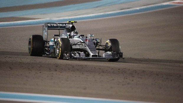 Rosberg on his way to victory in Abu Dhabi.