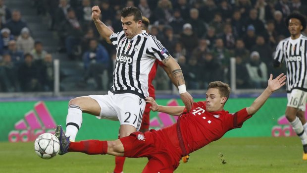 Juventus' Stefano Sturaro scores his side's equalising goal.
