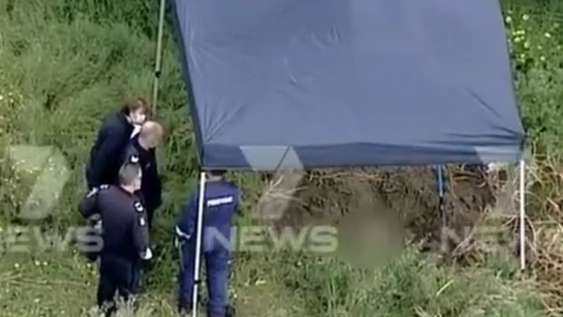 Police investigate after a body found was found at rural property at Tyabb on the Mornington Peninsula.