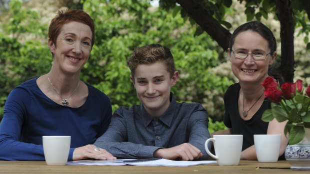 Class act: Co-founder of Missing School Inc, Megan Gilmour, left, and her son Darcy, who missed 18 months of school due to various illnesses and their treatment.
