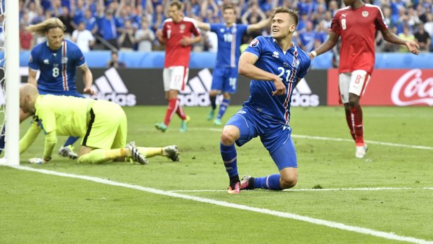 Dare to dream: Iceland's fairytale run continues against England.